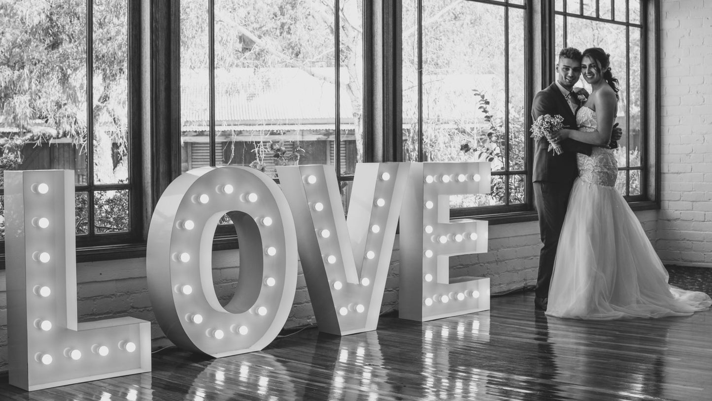 Giant Light Up Letters - LOVE Letters