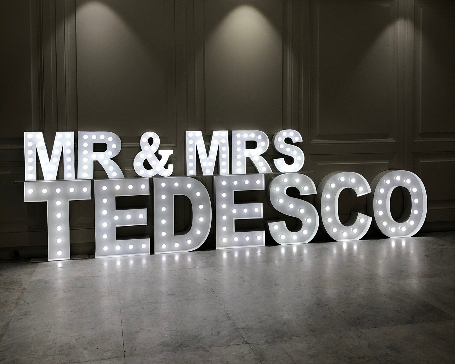 Giant Light Up Letters - Wedding Letters