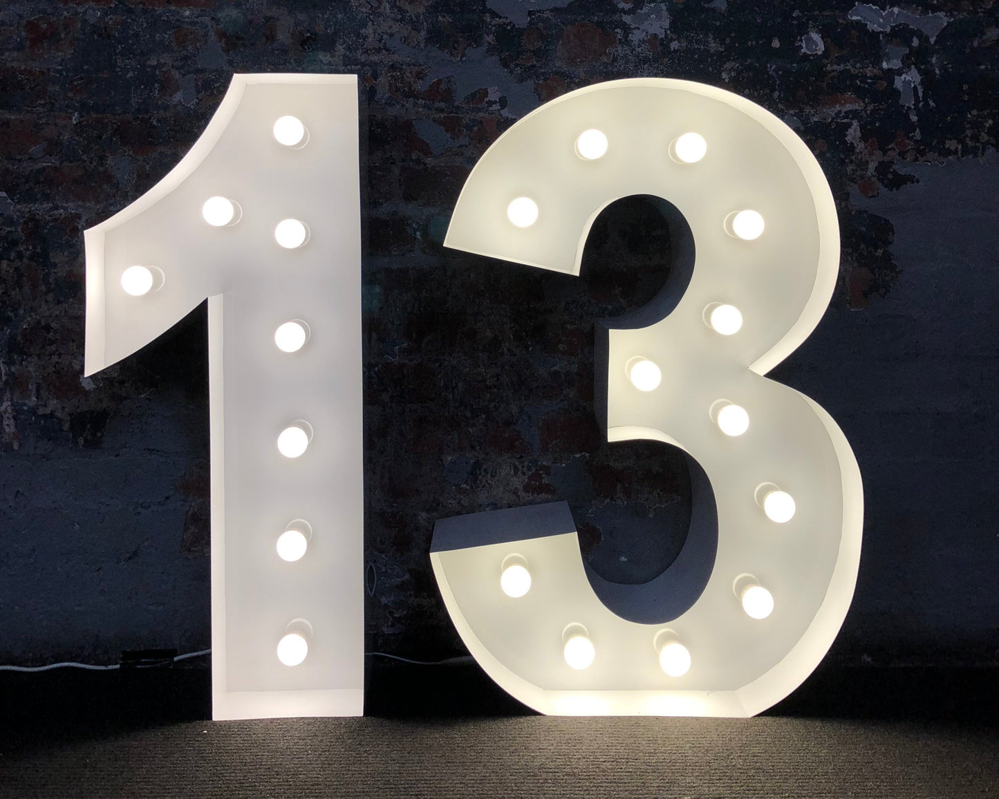 Giant Light Up Letters - Birthday Numbers